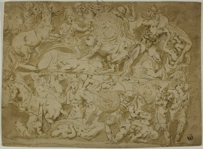 Batalla de las Amazonas de Lodovico Carracci