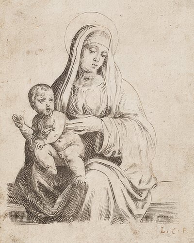 La bella, pequeña Madonna de Giacomo Francia de Lodovico Carracci