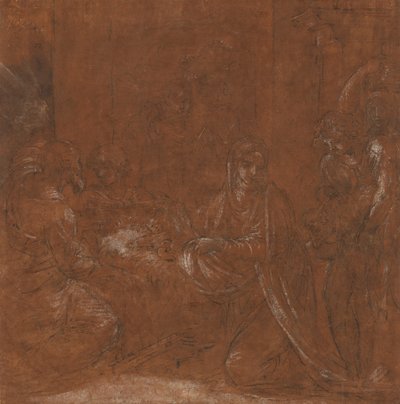 La adoración de los pastores de Lodovico Carracci