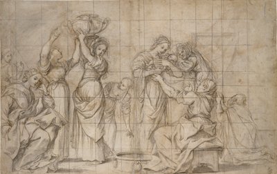 El nacimiento del Bautista, c. 1575-1610 de Lodovico Carracci