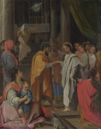 El Matrimonio de María y José, ca 1590 de Lodovico Carracci