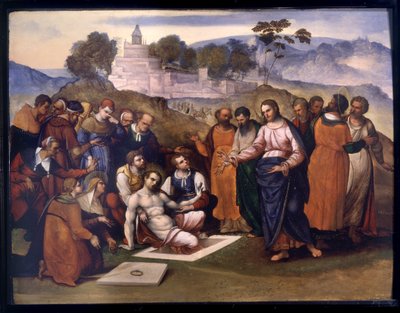 Resurrección de Lázaro de Lodovico Mazzolino