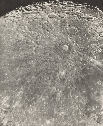 Fotografía lunar del resplandor de Tycho - Fase creciente de Loewy et Puiseux