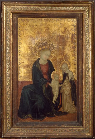 Madonna y el Niño con Santa Catalina de Siena y un donante cartujo, ca. 1411-24 de Lombard Italian