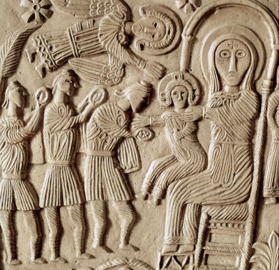 Arqueología de la Edad Media: adoración de los Magos de Lombard School
