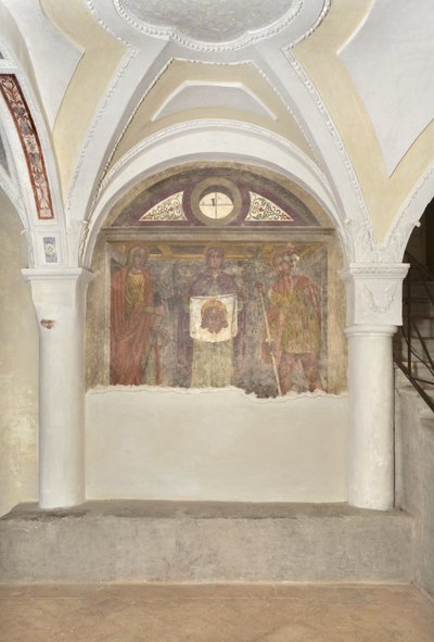 Verónica entre San Cristóbal y el Santo Caballero de Lombard School