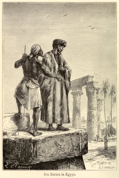 Ibn Battuta en Egipto, viajero medieval Muhammad Ibn Battuta visitando Egipto de Léon (after) Benett