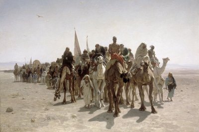 Peregrinos yendo a La Meca, 1861 de Léon Belly