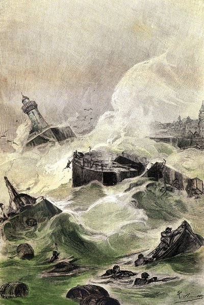 Ilustración de la novela de Julio Verne "L