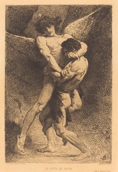 La Lutte de Jacob de Léon Bonnat