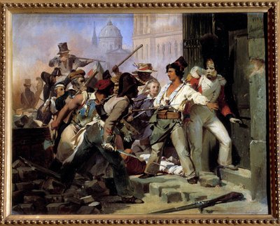 Episodio de la Revolución de 1830 en París de Léon Cogniet