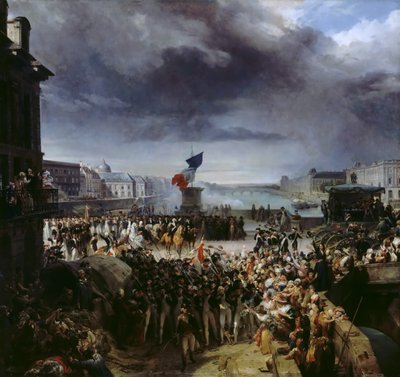 La Guardia Nacional de París parte hacia el Ejército de Léon Cogniet