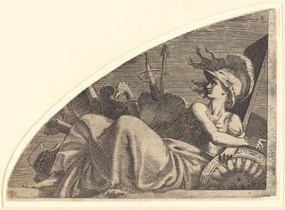 Bellona Sentada en sus Trofeos de Léon Davent after Francesco Primaticcio