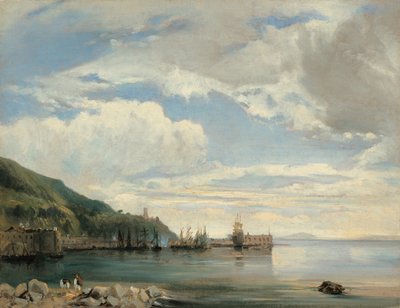 En la bahía de Nápoles, c. 1830 de Léon François Antoine Fleury