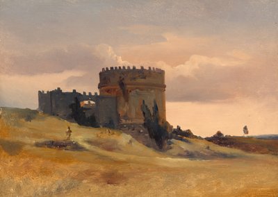 La tumba de Cecilia Metella, c. 1830 de Léon François Antoine Fleury