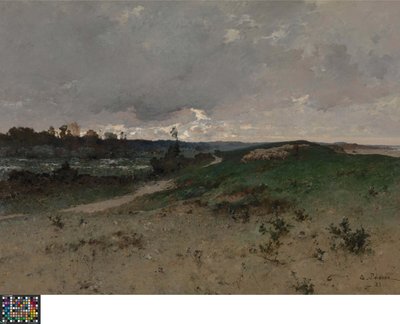 Paisaje cerca de Saint-Jean-le-Thomas (Normandía) de Leon Germain Pelouse