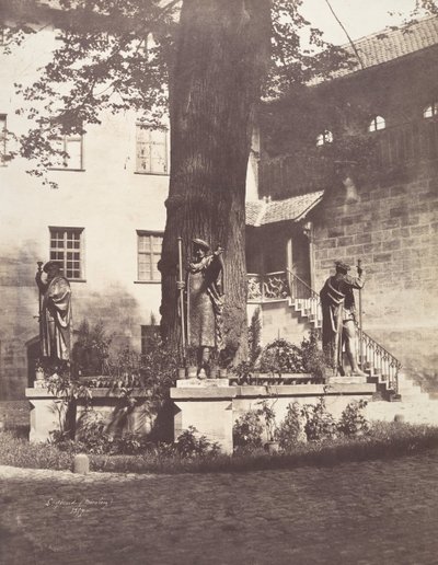 Nuremberg, Interior de la Corte del Burg imperial, 1857 de Léon Gérard