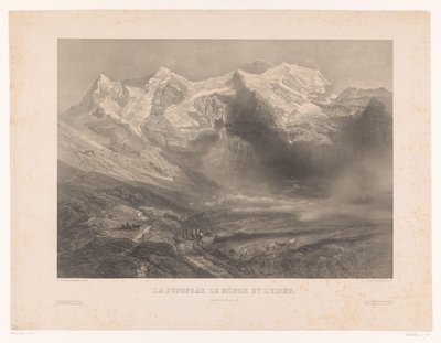 Vista de las montañas Jungfrau, Mönch y Eiger. La Jungfrau, le Mönch et l