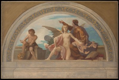 Boceto para el Salón de las Letras, Hôtel de Ville, París: La filosofía libera el pensamiento, c. 1890 (óleo sobre lienzo) de Léon Pierre Urbain Bourgeois