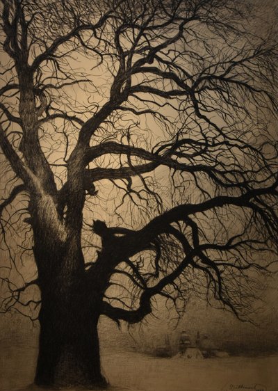 Léon Spilliaert (1881-1946) Árbol en invierno Brafa 2019 31-01-2019 de Leon Spilliaert