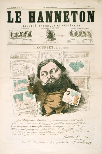 Gustave Courbet, pintor francés, 1867 de Léonce Justin Alexandre Petit