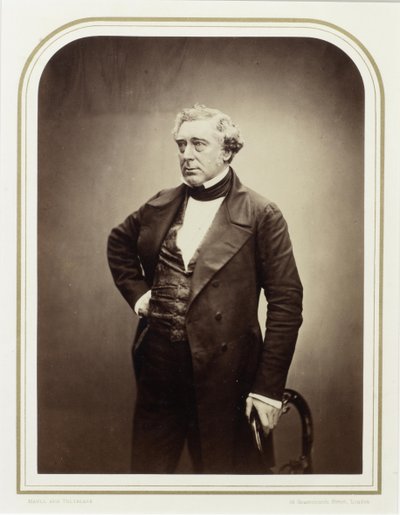 Retrato de Robert Stephenson 1803-1859, 1856 de London . Photo studio Maull and