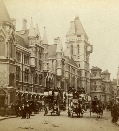 Tribunales de Justicia, Strand, Londres, finales del siglo XIX de London Stereoscopic and Photographic Co
