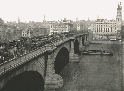 Puente de Londres mirando al norte, 1895 de London Stereoscopic and Photographic Co