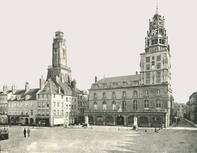 La Torre de Vigilancia y el Ayuntamiento, Calais, Francia de London Stereoscopic and Photographic Co