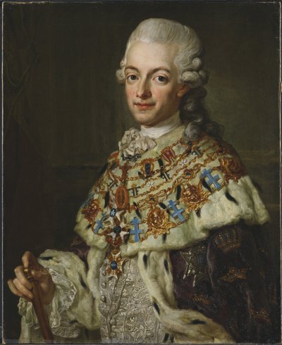 Retrato del Rey Gustavo III de Suecia (1746-1792) de Lorens the Younger Pasch