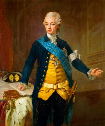 Retrato de Gustavo III de Suecia (1771-1792) de Lorens the Younger Pasch