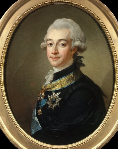 Retrato de Hans Axel, Conde de Fersen (1755-1810) Mariscal de Suecia (pintura de Pasch Lorenz) de Lorens the Younger Pasch