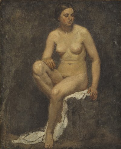 Desnudo femenino en el estudio de Thomas Couture de Lorenz Frølich