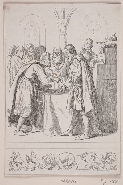 Ilustración para "Cristóbal el segundo. La completa disolución del reino" de Lorenz Frølich