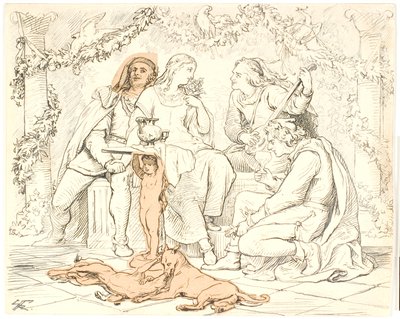 La corte del amor en Narbona de Lorenz Frølich