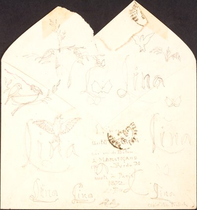 Sobre con dibujos de Lorenz Frølich