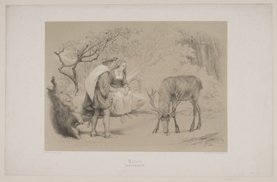 La Cruz, pág. 299, ilustración de Christian Winthers "La Huida del Ciervo" de Lorenz Frølich
