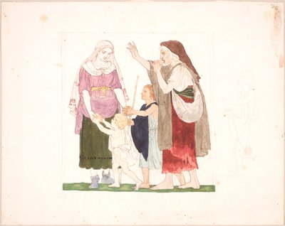 Mujer repartiendo pan de Lorenz Frølich