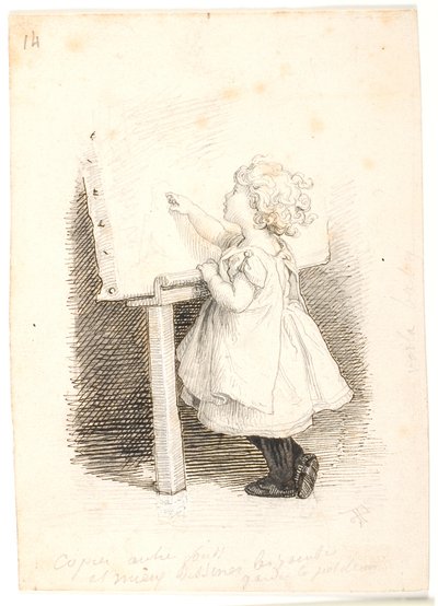 Lili pintando de Lorenz Frølich