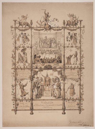 Recuerdo del carnaval de artistas el 3 de marzo de 1854 de Lorenz Frølich