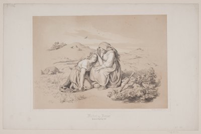 Madre e hija, pág. 289, ilustración de "Hjortens Flugt" de Christian Winther de Lorenz Frølich