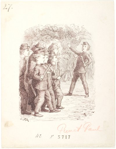 Juego de soldados. Pierre es el capitán de Lorenz Frølich