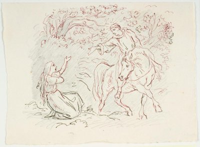 Boceto para La Hija del Rey del Lodo de Lorenz Frølich