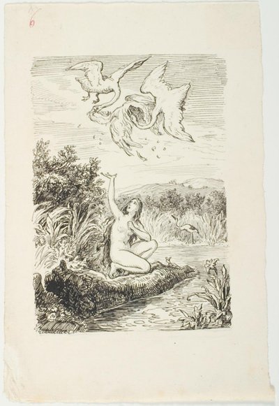 Boceto para La hija del Rey del Lodo de Lorenz Frølich