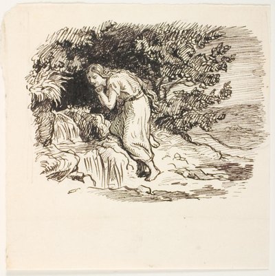 Boceto para la hija del rey del barro de Lorenz Frølich