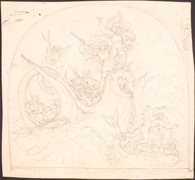 Boceto para Frithiof en el mar de Lorenz Frølich
