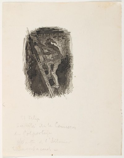 Boceto para el gorro nocturno del soltero de Lorenz Frølich