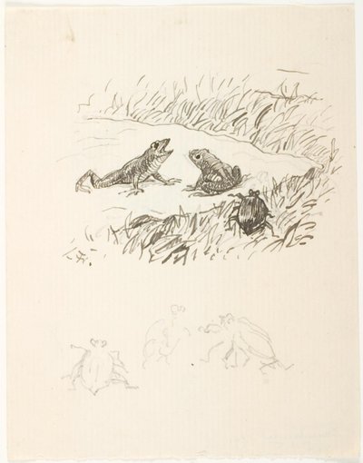 Boceto para ilustración de Skarnbassen de Lorenz Frølich