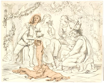 La corte del amor en Narbona de Lorenz Frølich