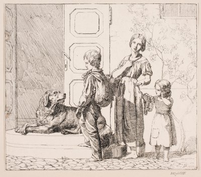 Tres niños mendigos de Lorenz Frølich